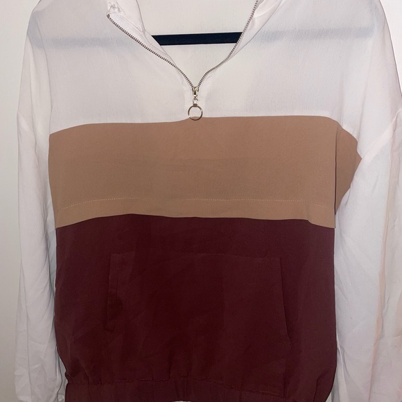 Women’s Colorblock Half-Zip Pullover with hood size small - Picture 7 of 10